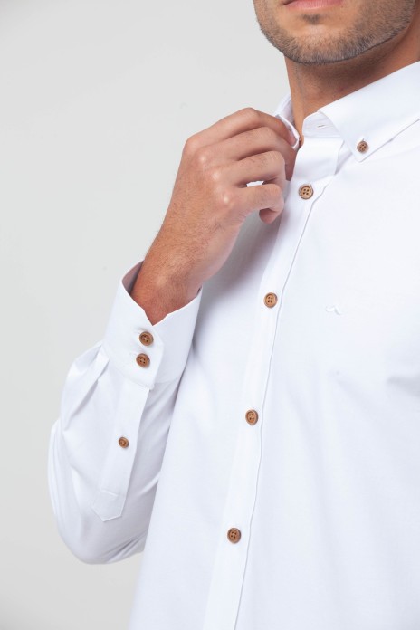 Camisa sport lisa s/ Jungla...