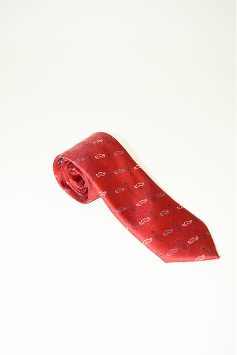 Corbata bigote Bicolor - ROJO