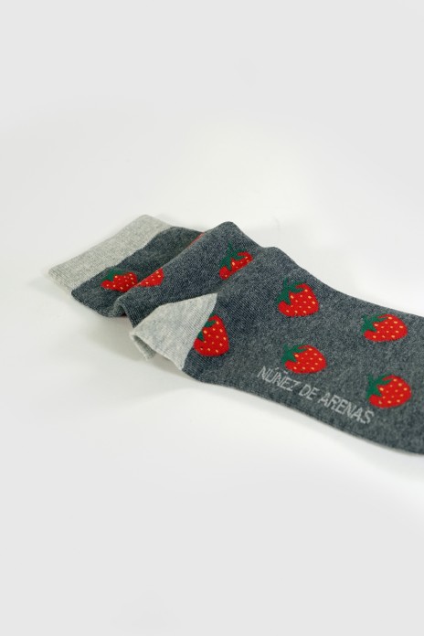 Calcetines fresas - GRIS-...
