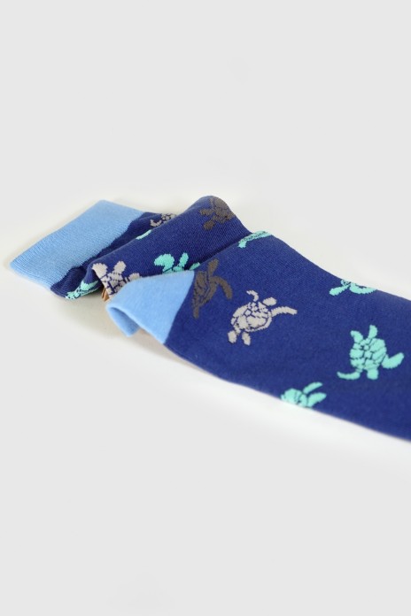 Calcetines tortuga - AZUL-...
