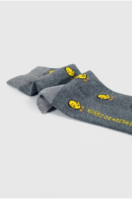 Calcetines pollo - GRIS-...