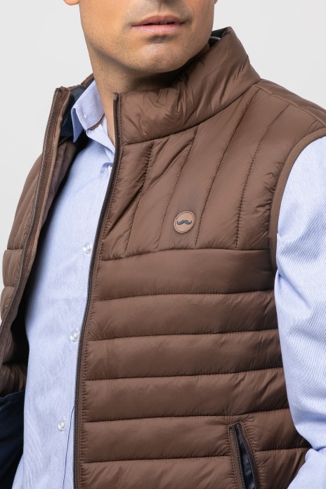 Chaleco nylon s/ Aman - MARRON