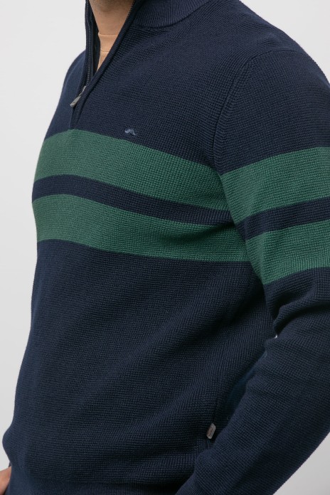 Media cremallera rayas s/...