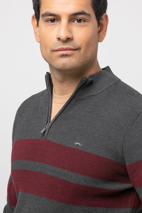 Media cremallera rayas s/...