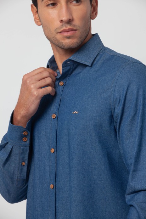 Camisa sport denim s/ kane...