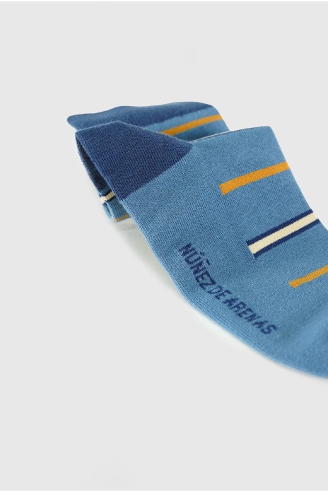 Calcetin rayas s/ mercero -...