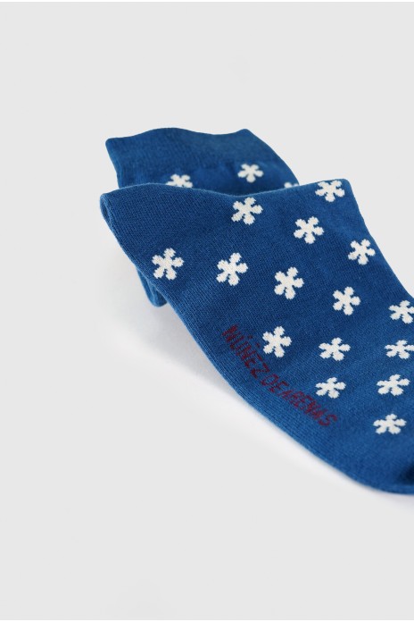 Calcetines flor s/ flow - AZUL