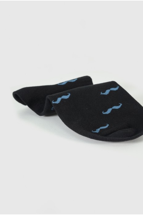 Calcetines cortos bigote -...