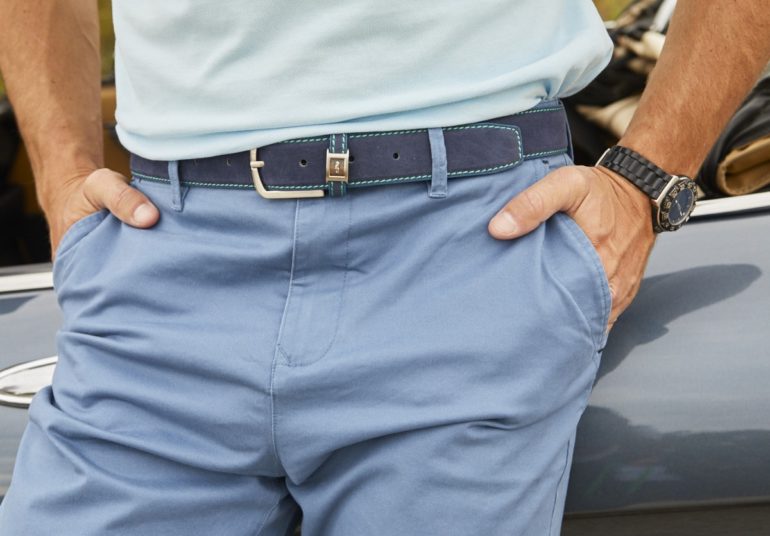 elegir cinturon hombre verde