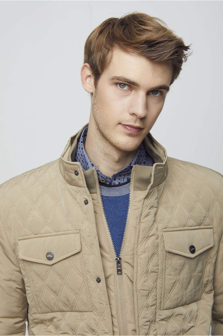 Parka doble pespunte Outlet