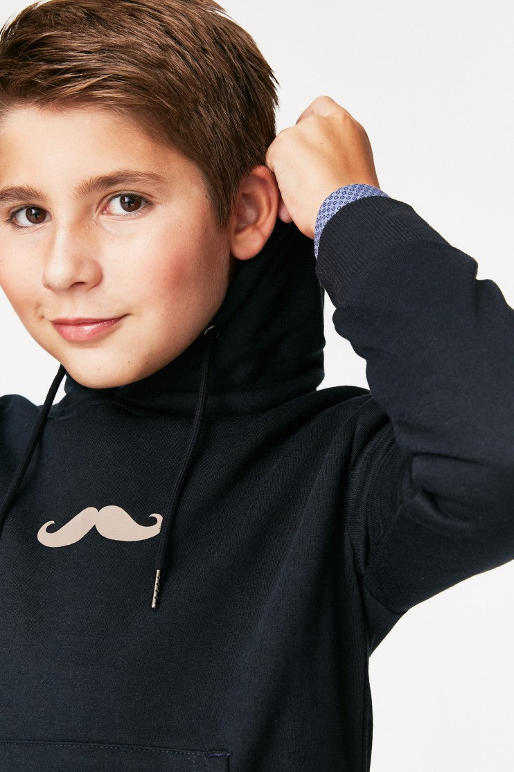 Sudadera niño lisa con capucha