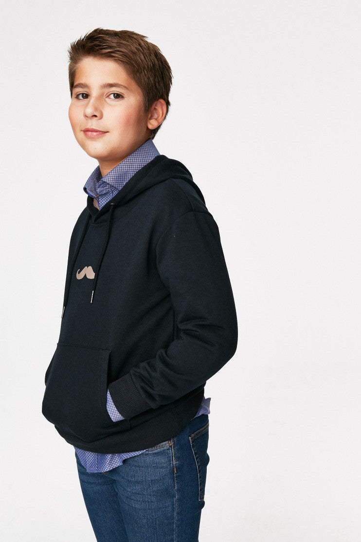 Sudadera niño lisa con capucha