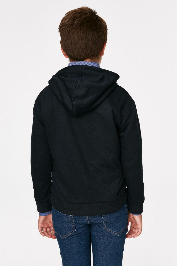 Sudadera niño lisa con capucha