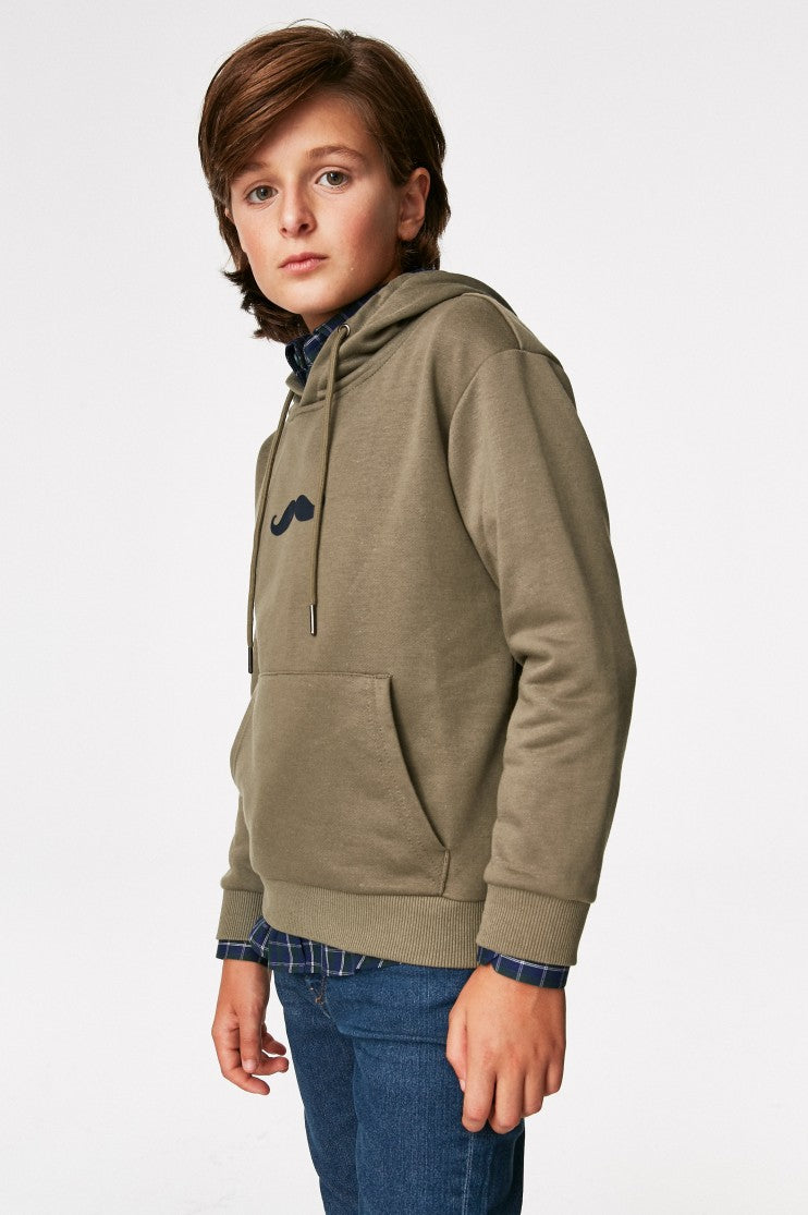 Sudadera niño lisa con capucha