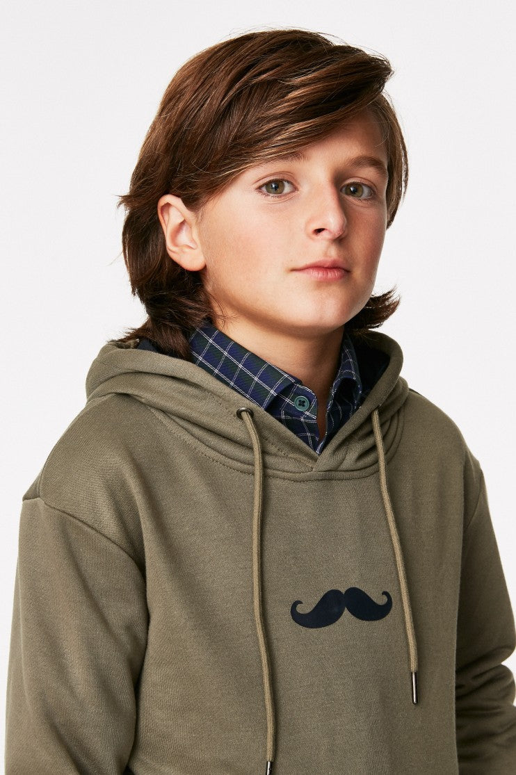 Sudadera niño lisa con capucha