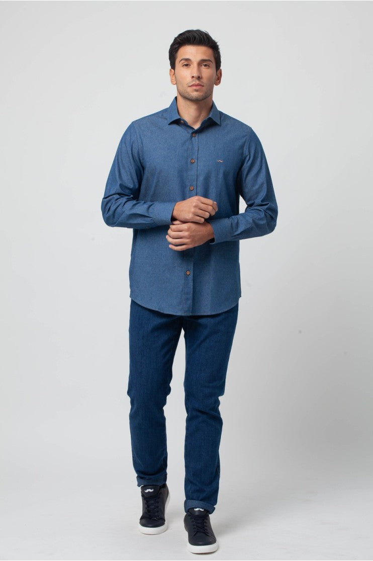 Camisa sport denim s/ kane