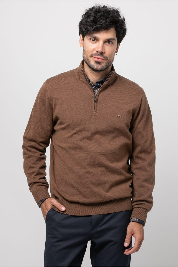 Jersey media cremallera liso s/ libro