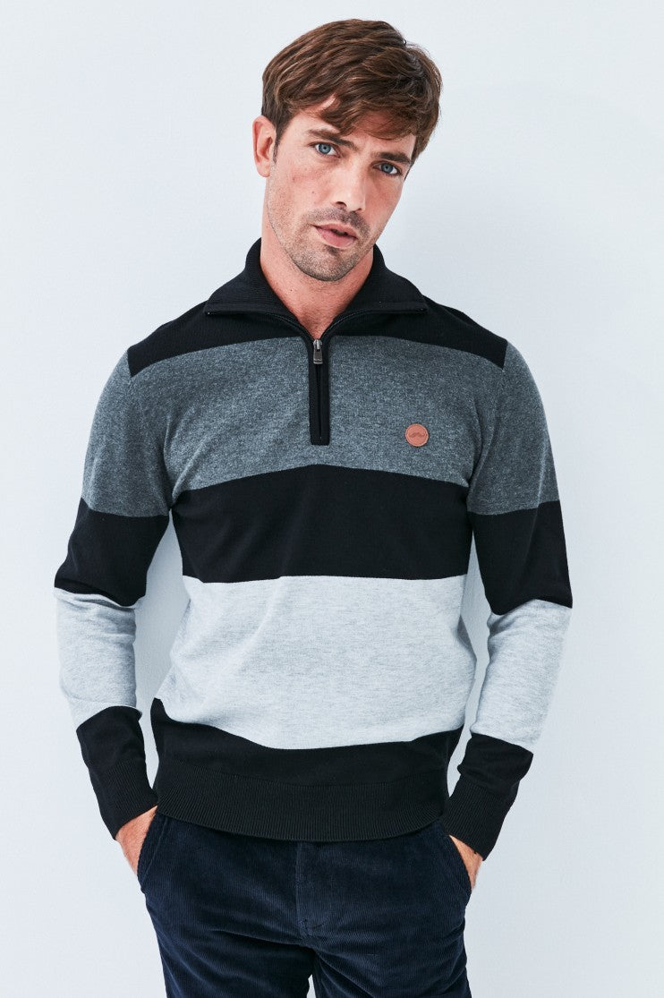 Jersey media cremallera rayas Ulises Outlet