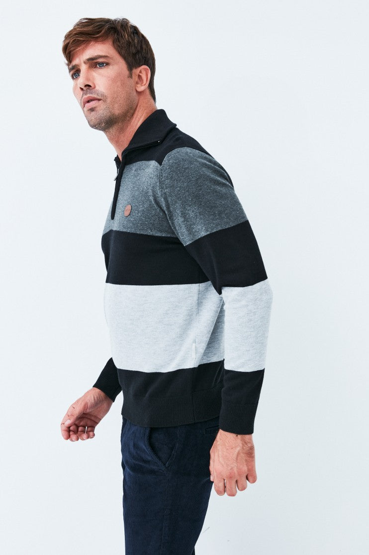 Jersey media cremallera rayas Ulises Outlet