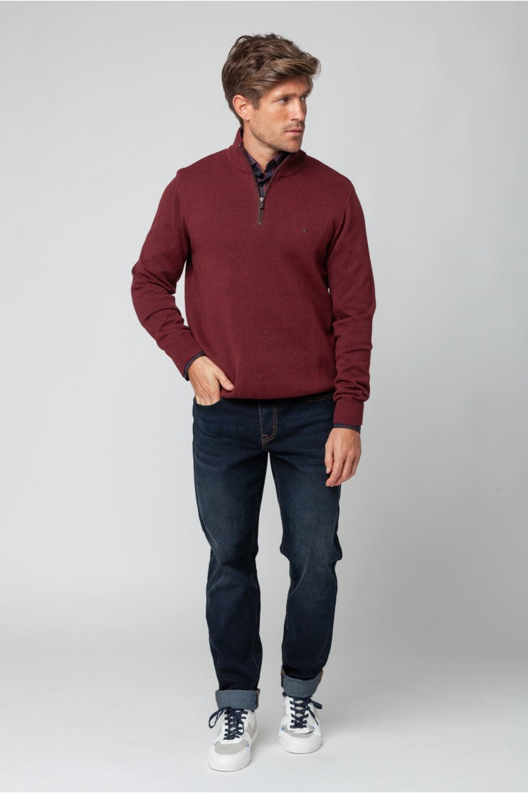 Jersey 1/2 cremallera Liso s/ Plata Outlet