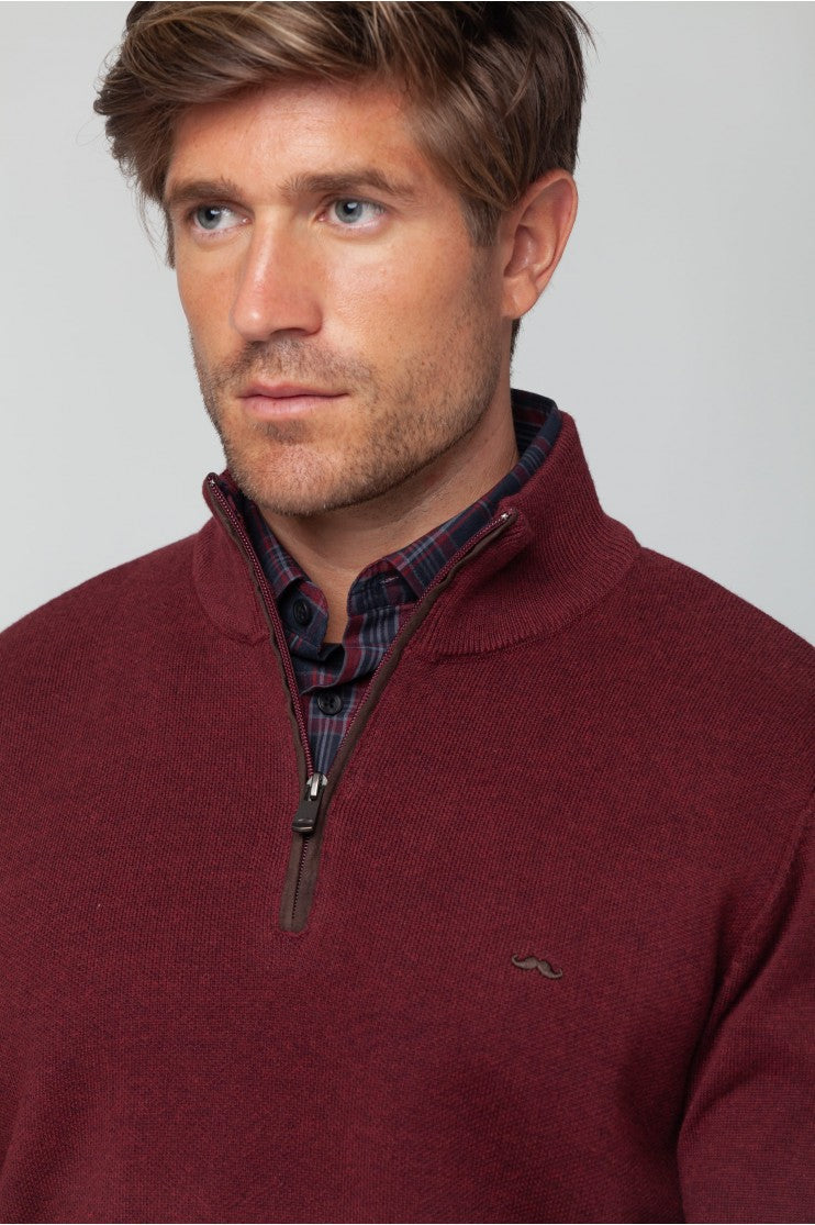 Jersey 1/2 cremallera Liso s/ Plata Outlet