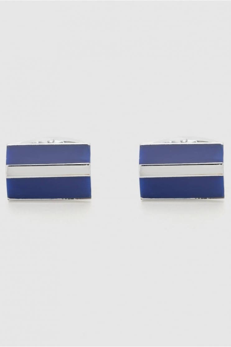 Gemelos Rectángulo azul y plata