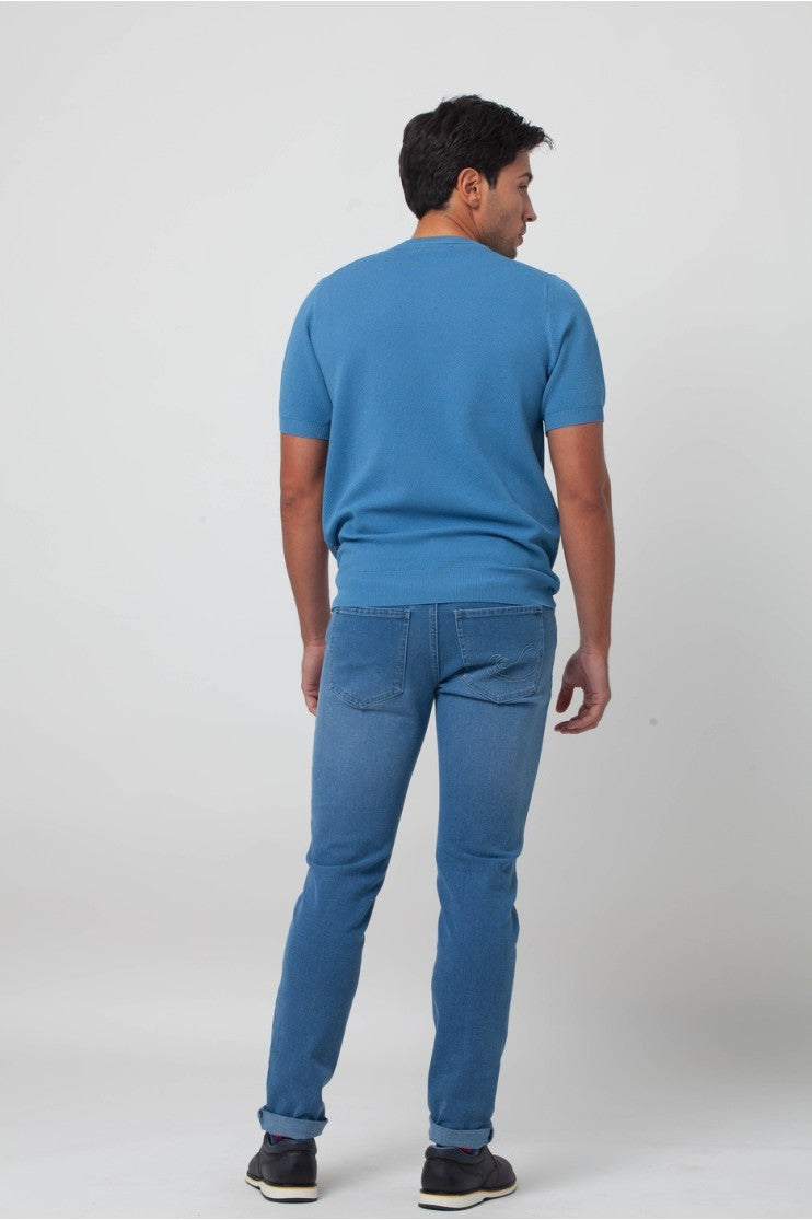 Polo punto m/c cuello caja s/ Albert