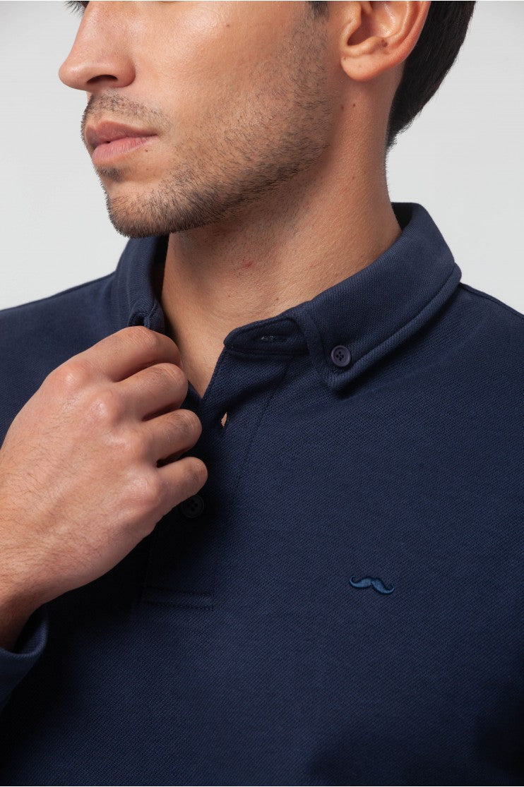 Polo m/l liso botón s/ Marx Outlet
