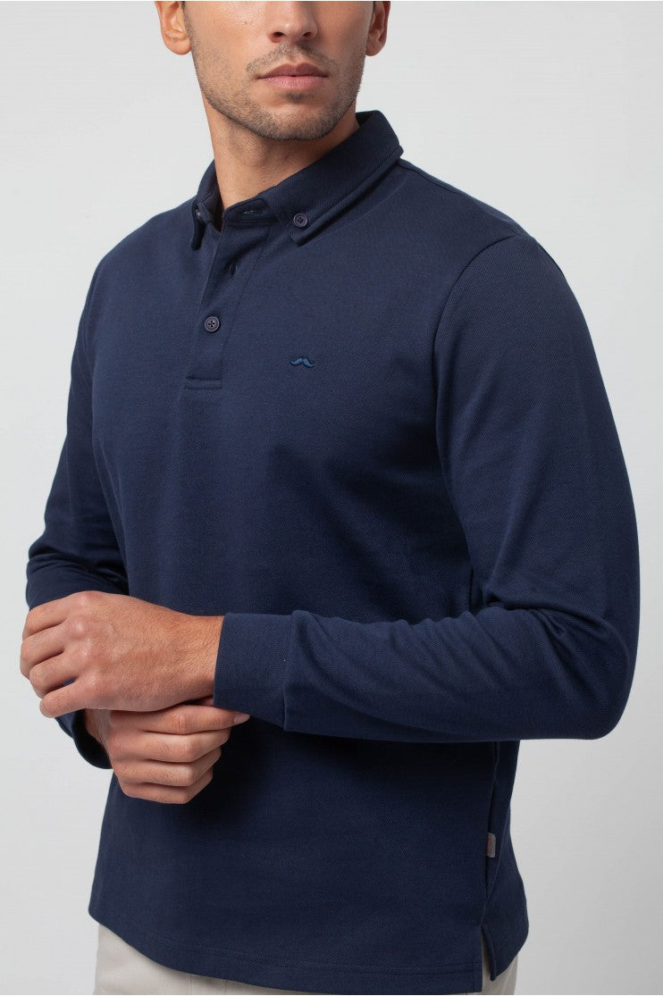 Polo m/l liso botón s/ Marx Outlet