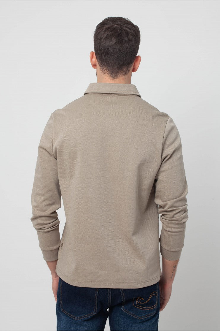 Polo m/l liso botón s/ Marx Outlet