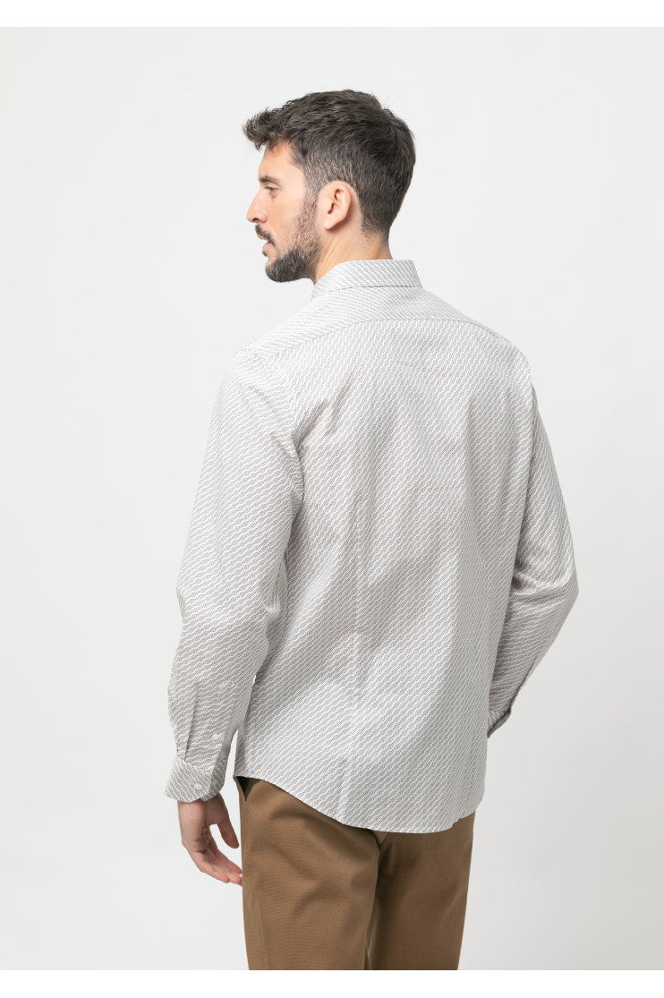 Camisa sport estampada s/ Escudo Outlet