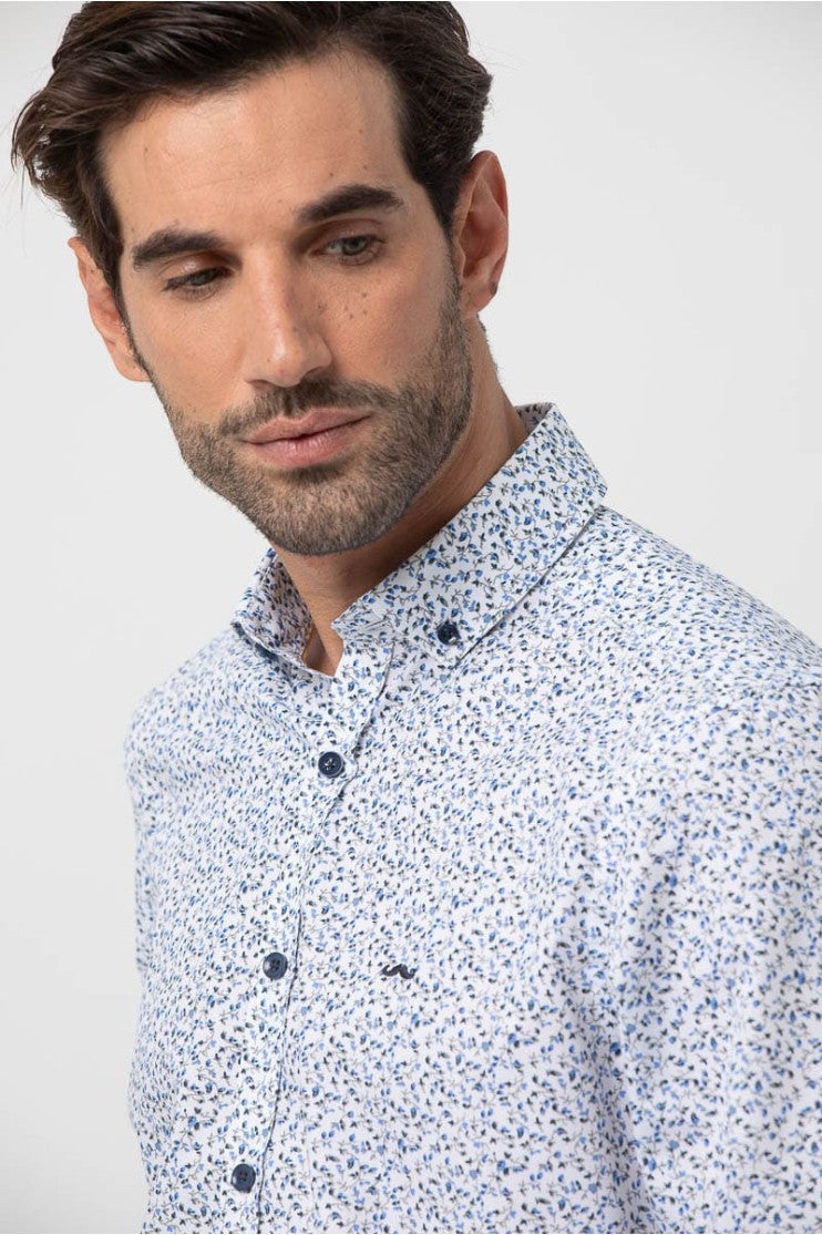 Camisa estampada s/ Jaquesa Outlet