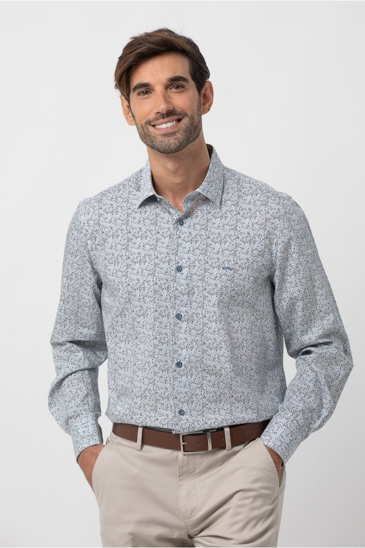 Camisa sport estampada s/ Real Outlet
