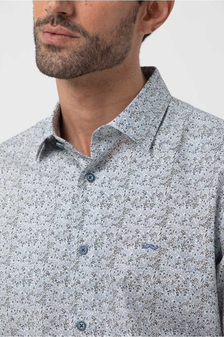 Camisa sport estampada s/ Real Outlet