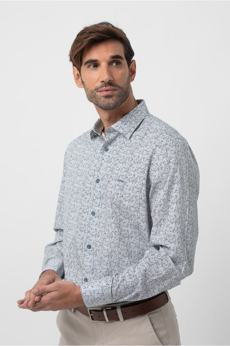 Camisa sport estampada s/ Real Outlet
