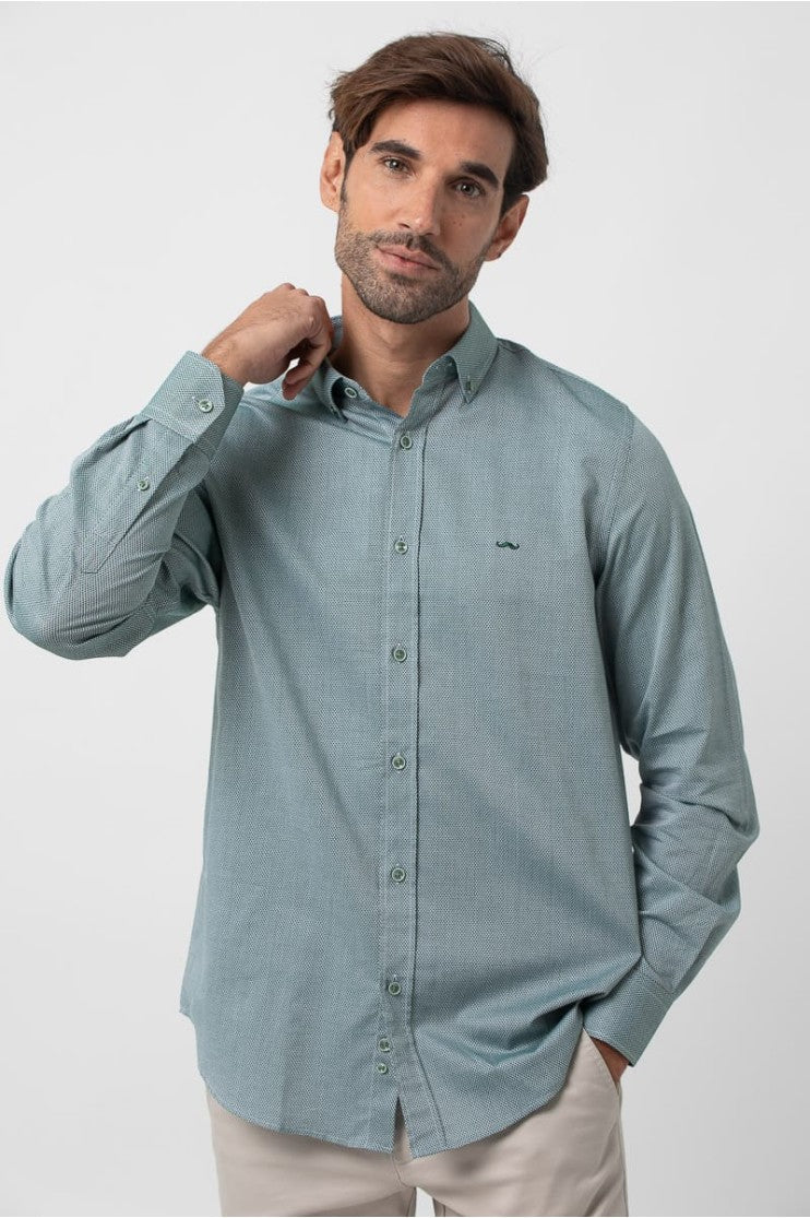 Camisa sport estampada s/ Lempira outlet