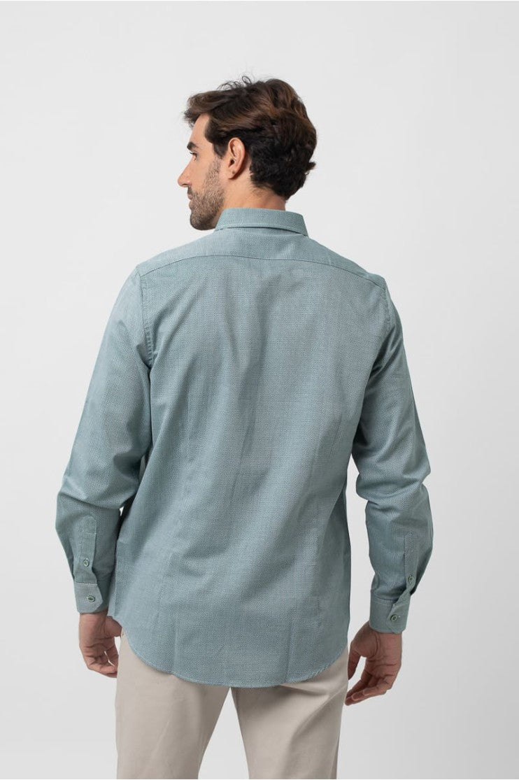 Camisa sport estampada s/ Lempira outlet