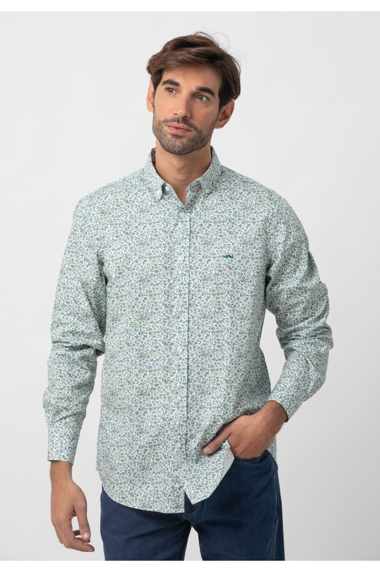 Camisa sport estampada s/ Asia Outlet