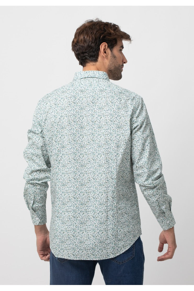 Camisa sport estampada s/ Asia Outlet