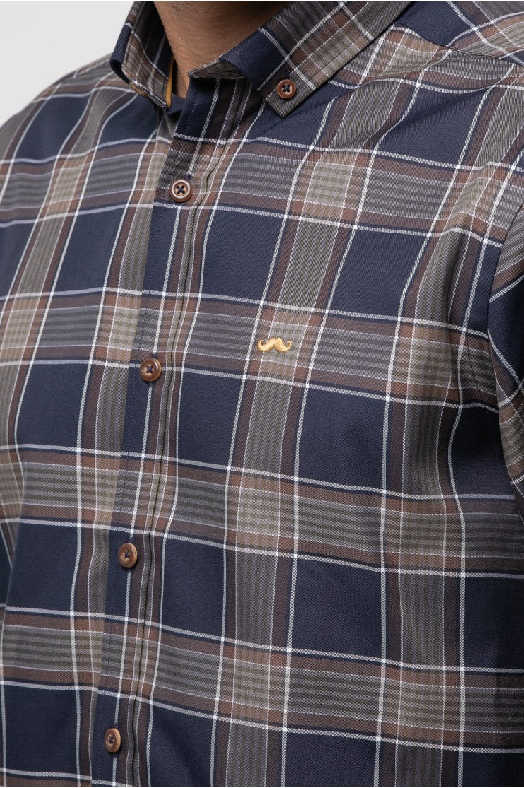 Camisa sport cuadro s/ metal