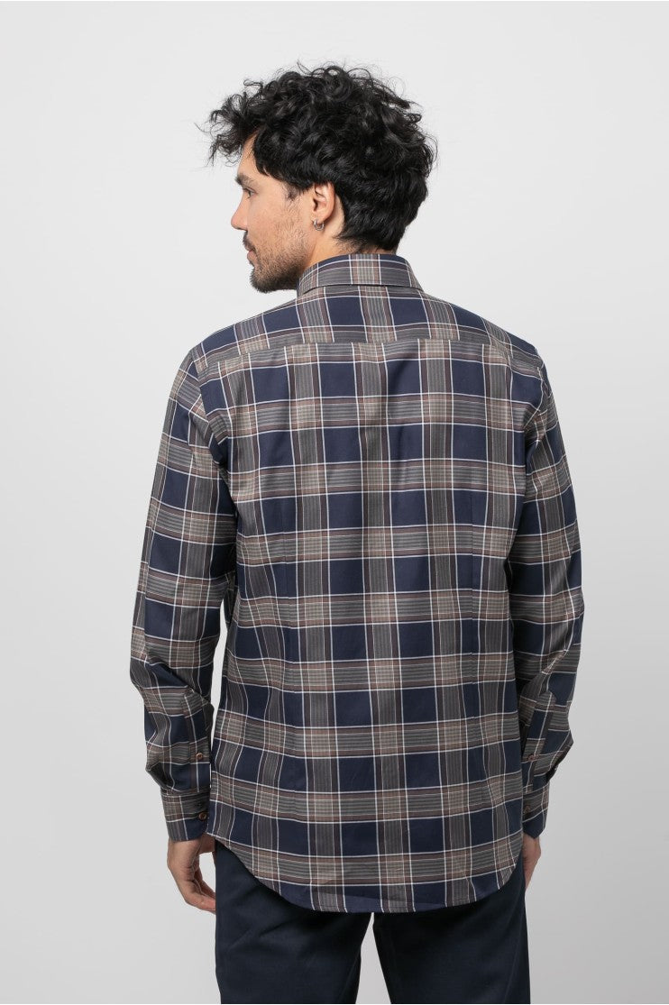 Camisa sport cuadro s/ metal