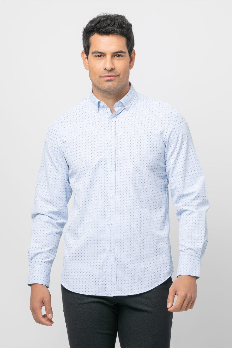 Camisa sport estampada s/ ficus outlet