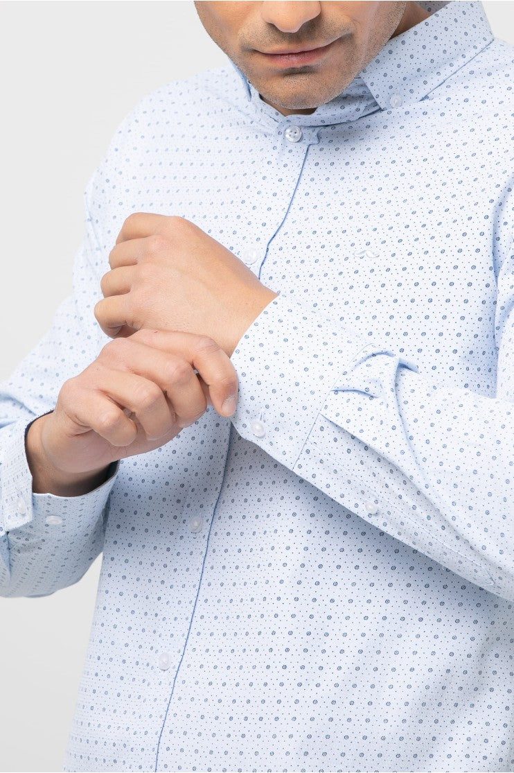 Camisa sport estampada s/ ficus outlet