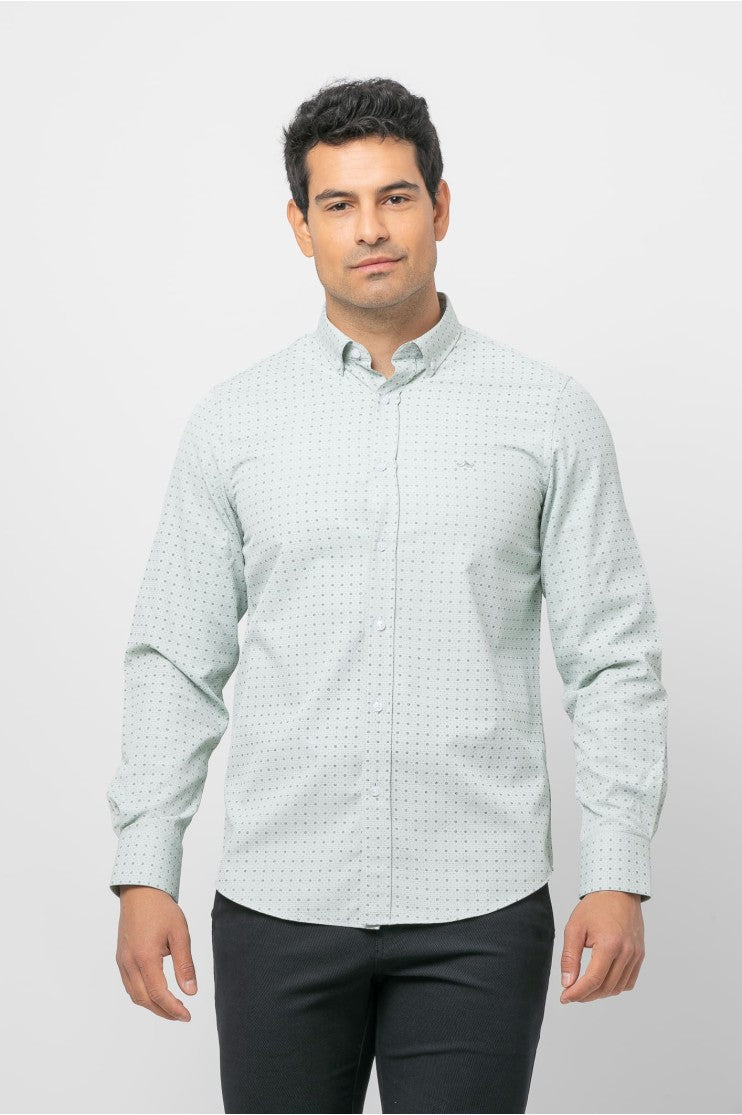 Camisa sport estampada s/ ficus outlet