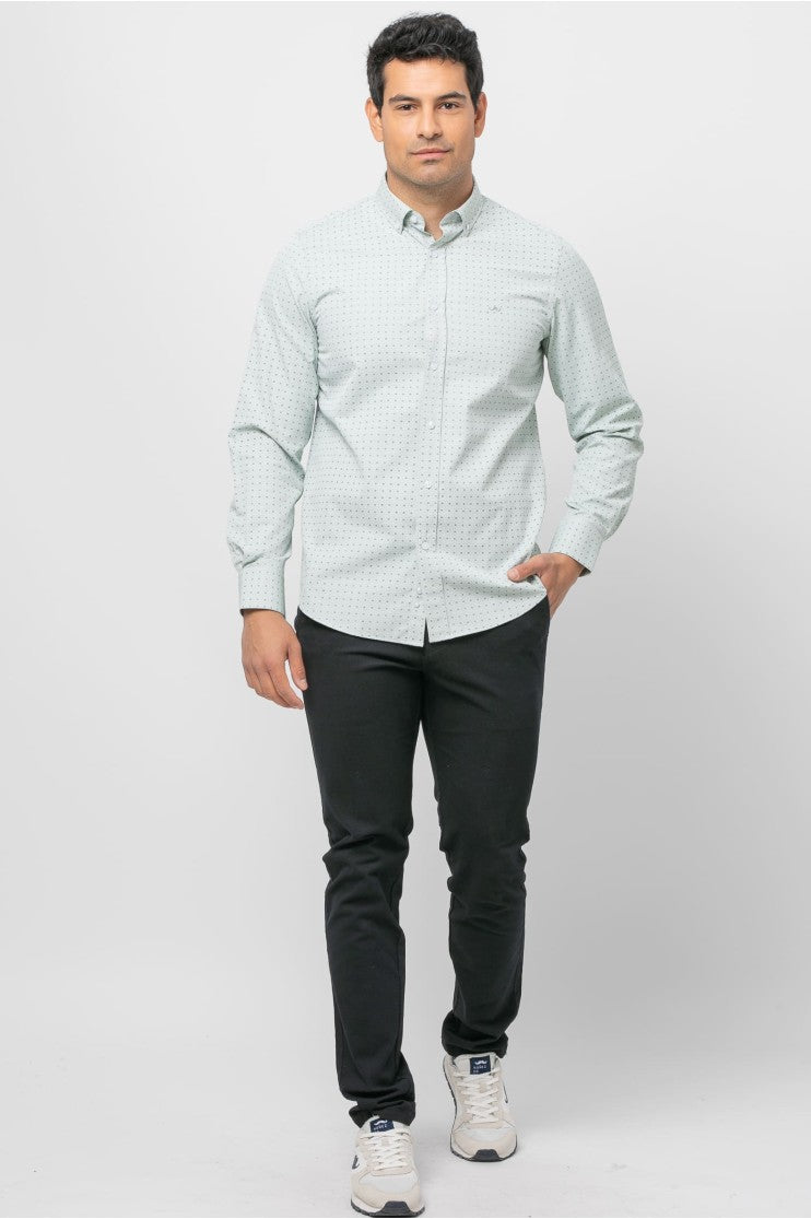 Camisa sport estampada s/ ficus outlet