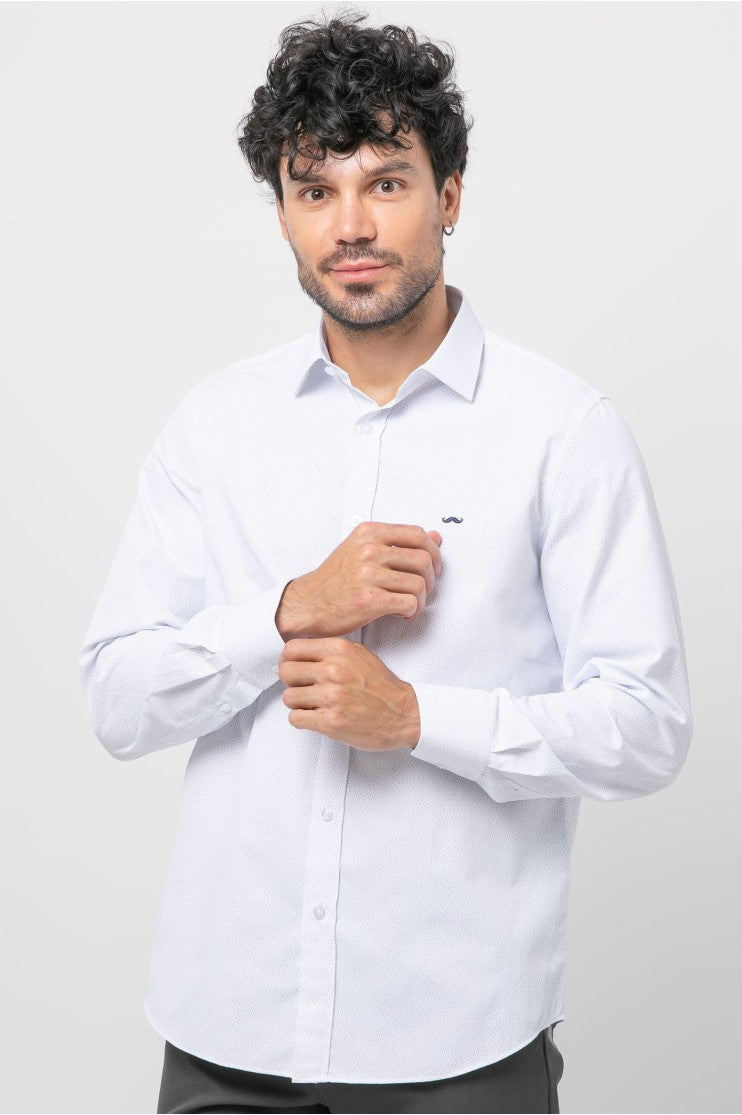 Camisa sport estampada s/ Castaño Outlet