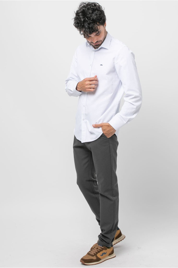 Camisa sport estampada s/ Castaño Outlet