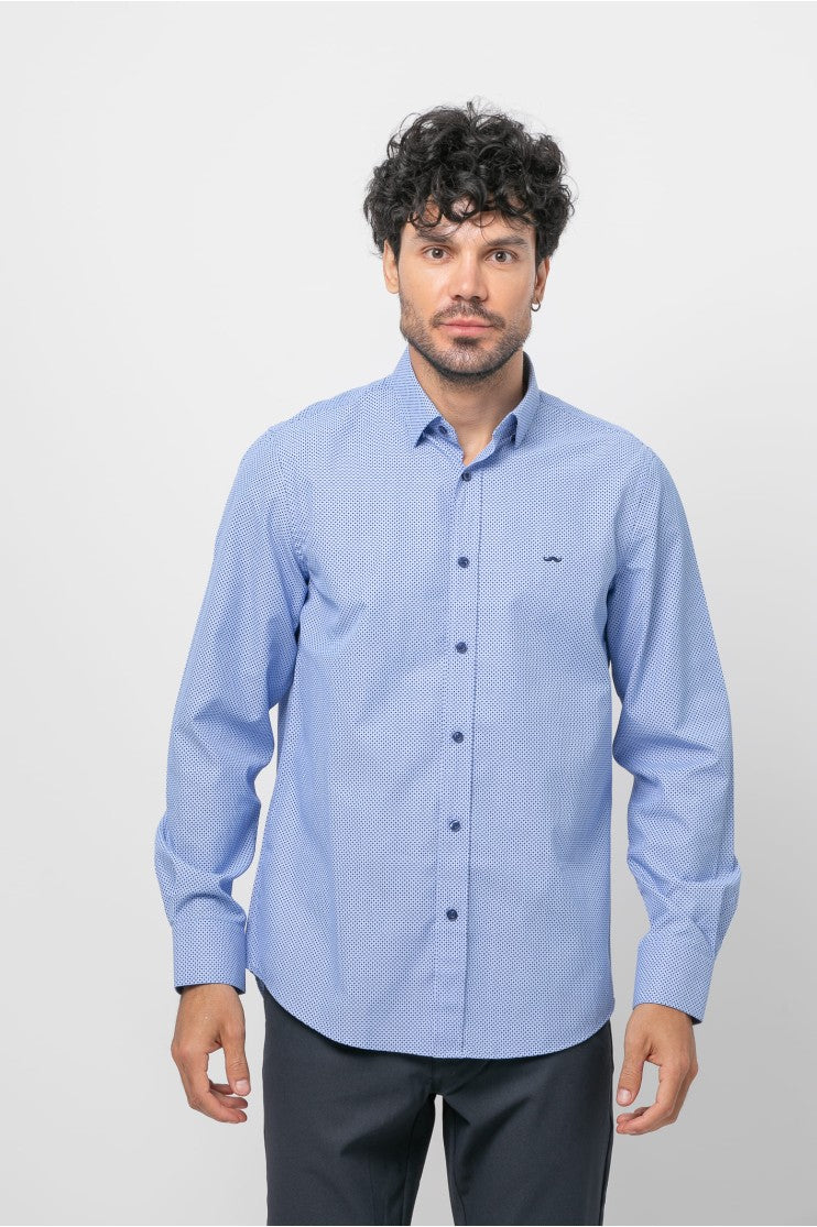 Camisa sport estampada s/ madroño Outlet