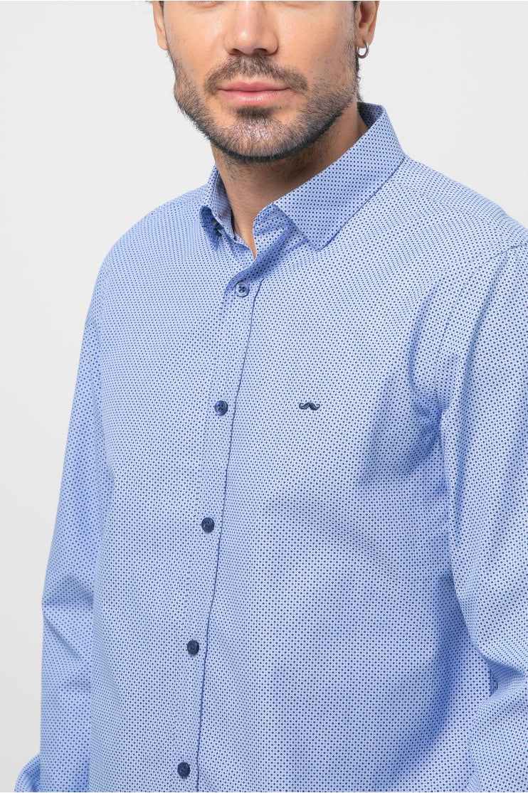 Camisa sport estampada s/ madroño Outlet