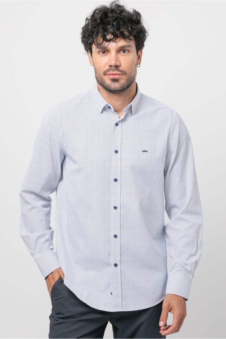Camisa sport estampada s/ madroño Outlet